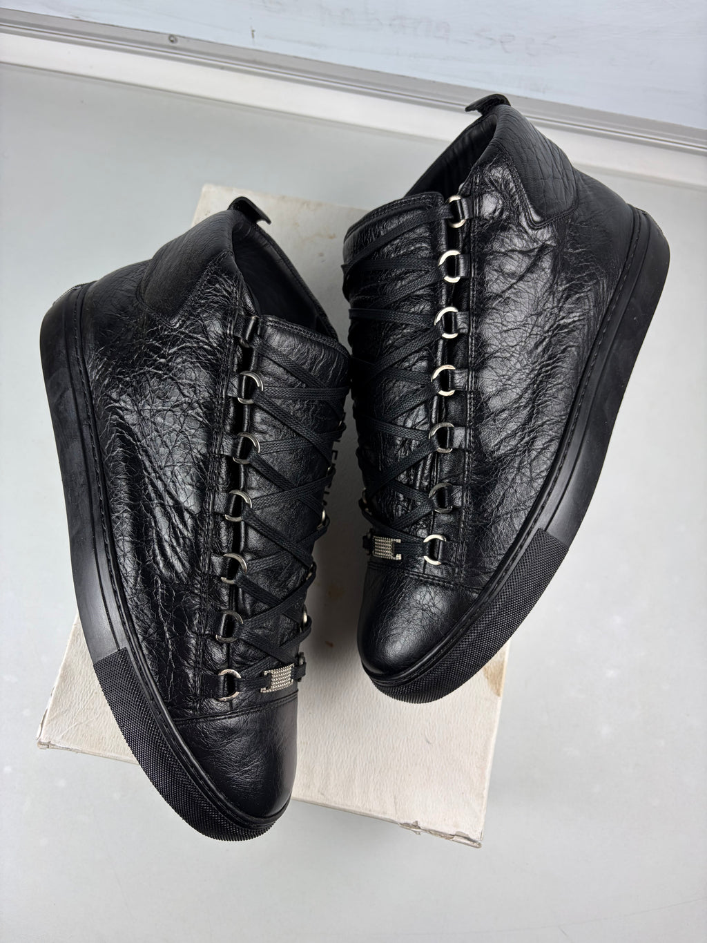 Balenciaga arena high tops - eu 43 / us 10 / uk 9.5 - black