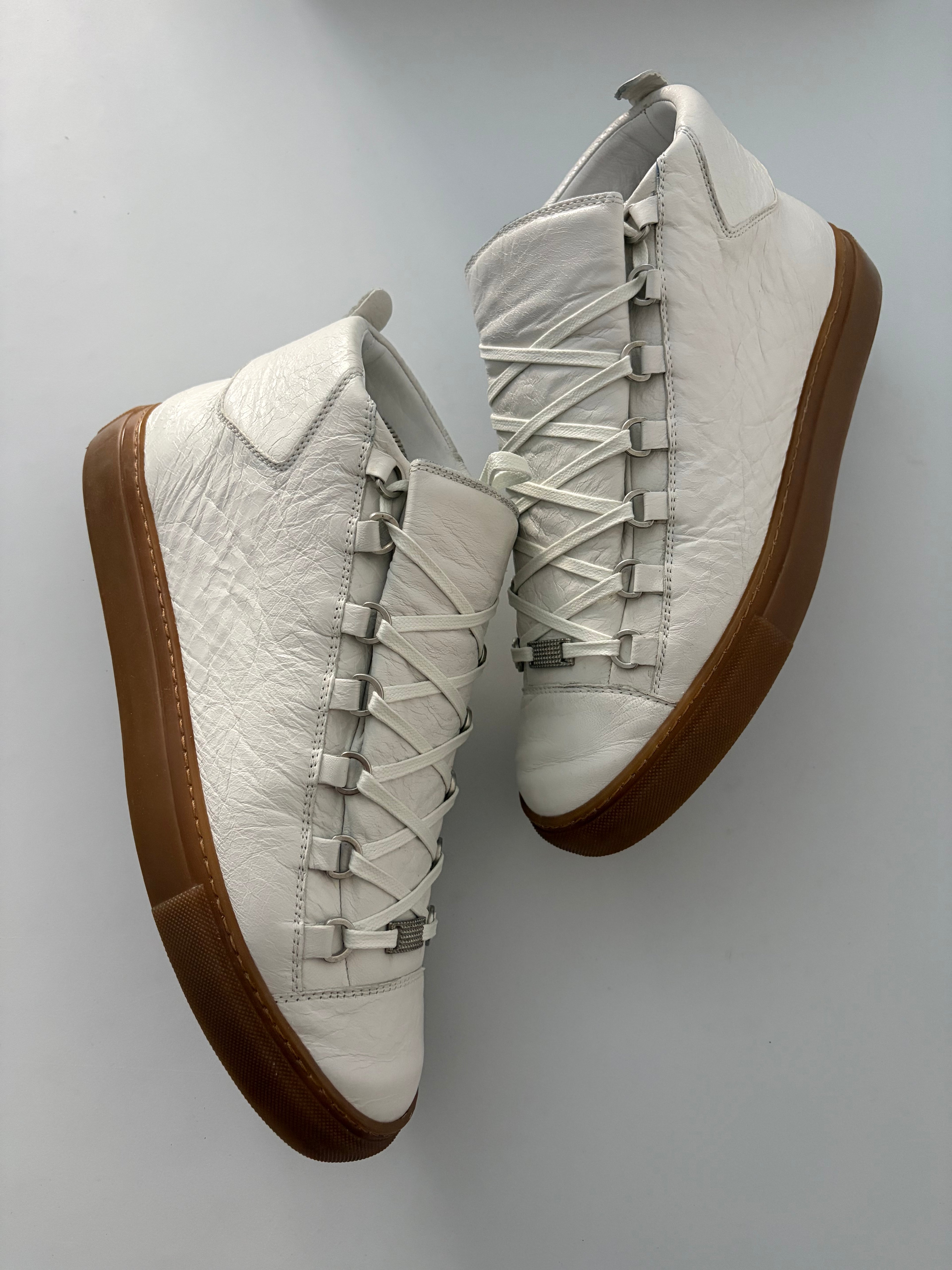 Balenciaga arena gum sole high tops - eu 43 - white