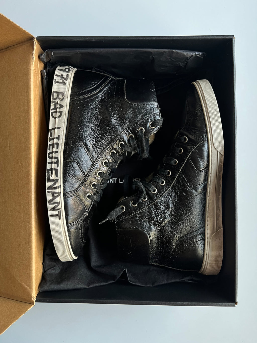 2017 Saint Laurent "Bad Lieutenant" high tops - eu 42 - black