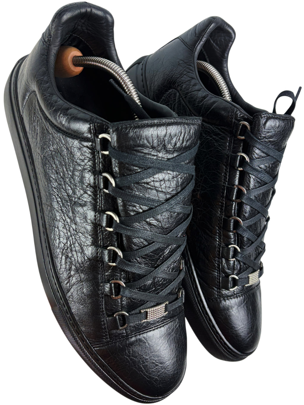 Balenciaga arena low grained leather - eu 44 / us 11 / uk 10 - black