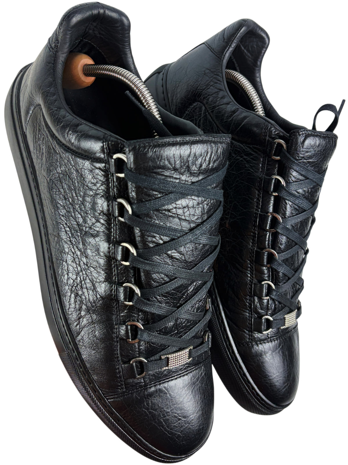 Balenciaga arena low grained leather - eu 44 / us 11 / uk 10 - black