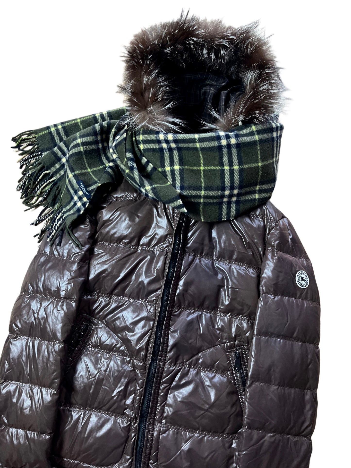 00’s BURBERRY made in Japan 2 in 1 down jacket (M/L) - brown