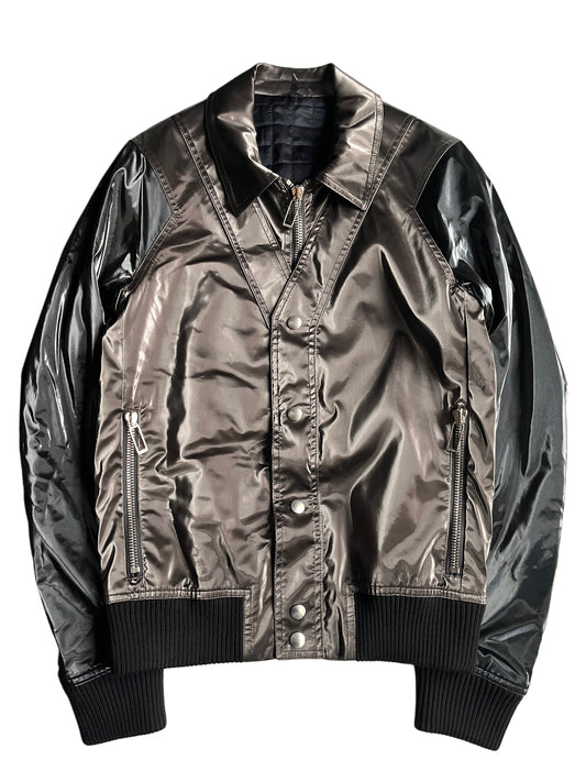 00’s DIOR liquid metal jacket - size XS/S - silver grey