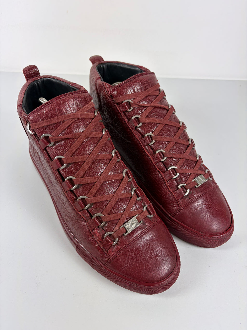 Balenciaga arena high tops - eu 42 - burgundy