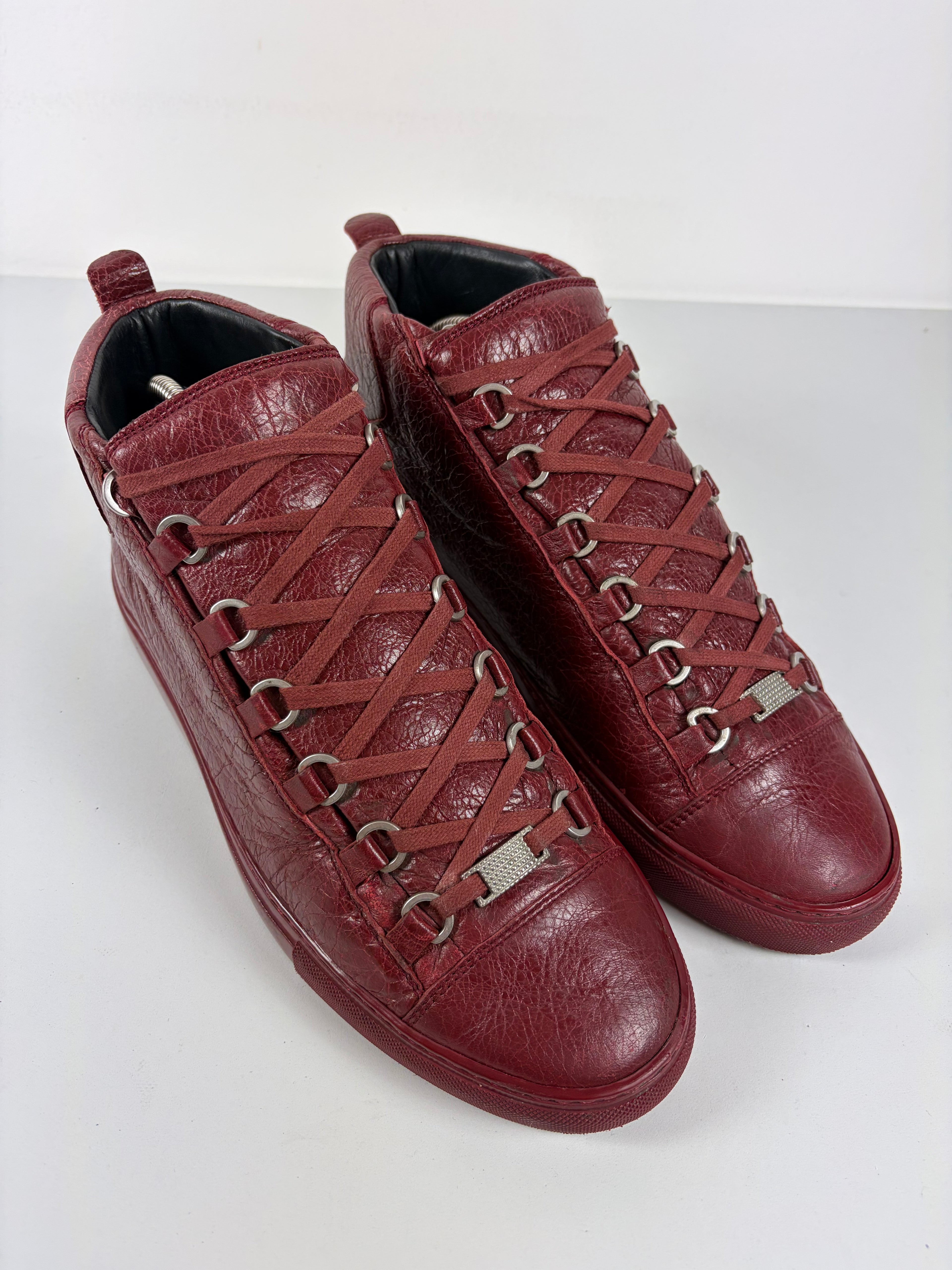 Balenciaga arena high tops - eu 42 - burgundy