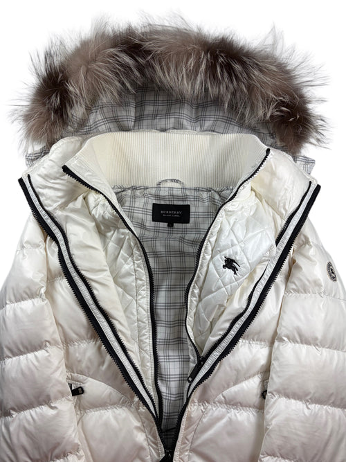 00’s BURBERRY Black Label 2 in 1 real fur down jacket (M/L) - white