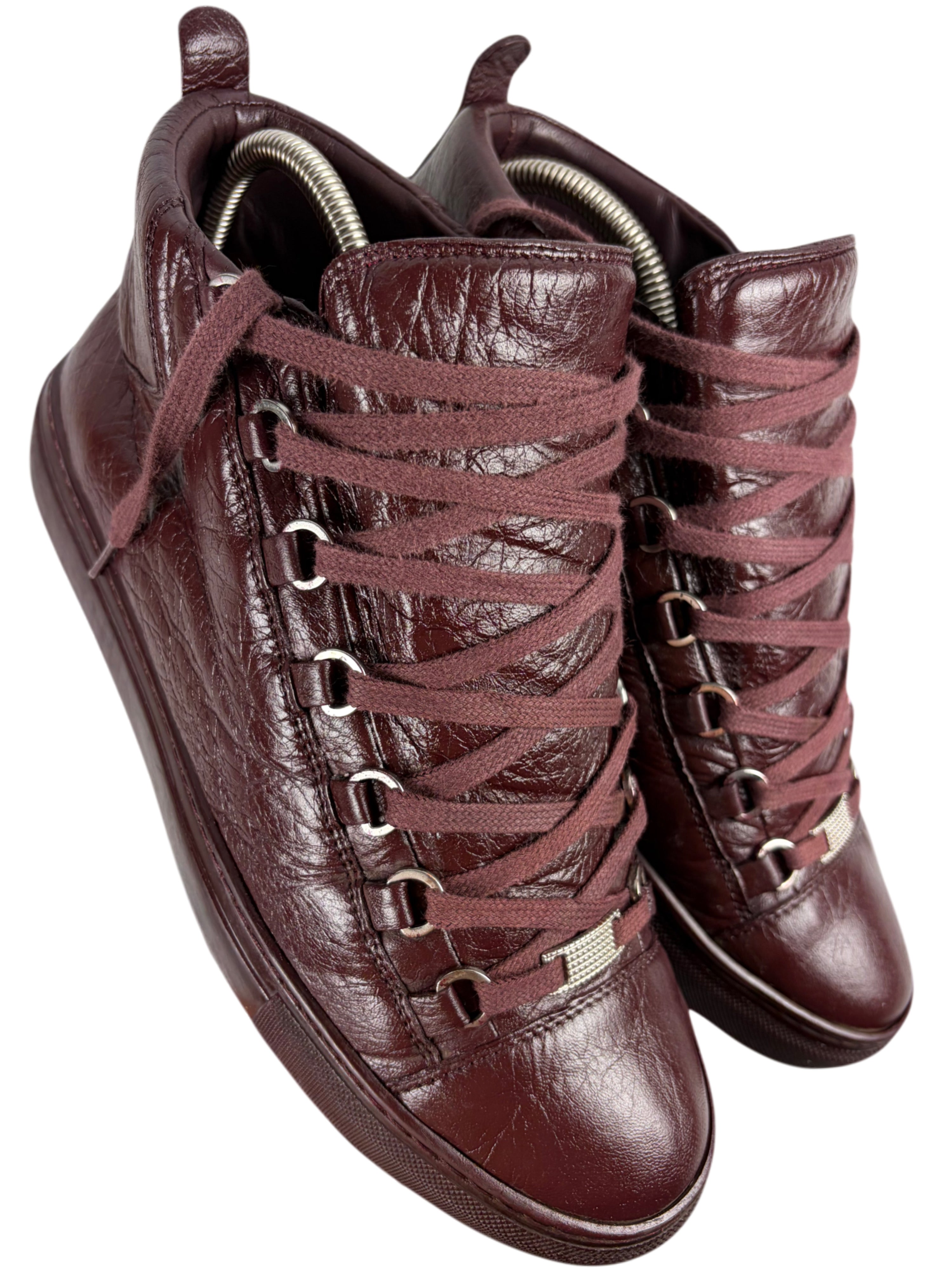 Balenciaga arena high tops - eu 41 / us 8 - burgundy