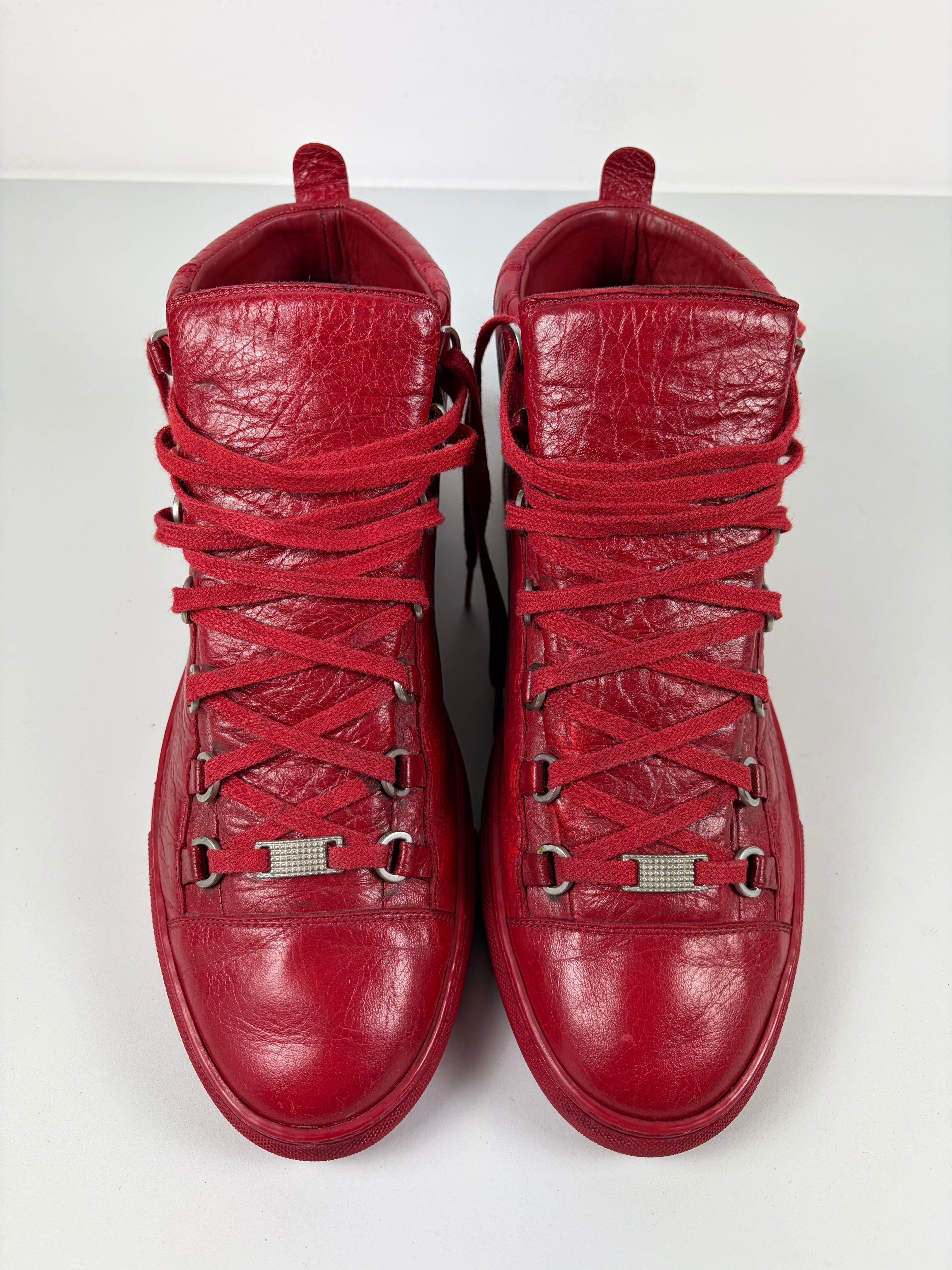 Balenciaga arena high tops - eu 44 - red