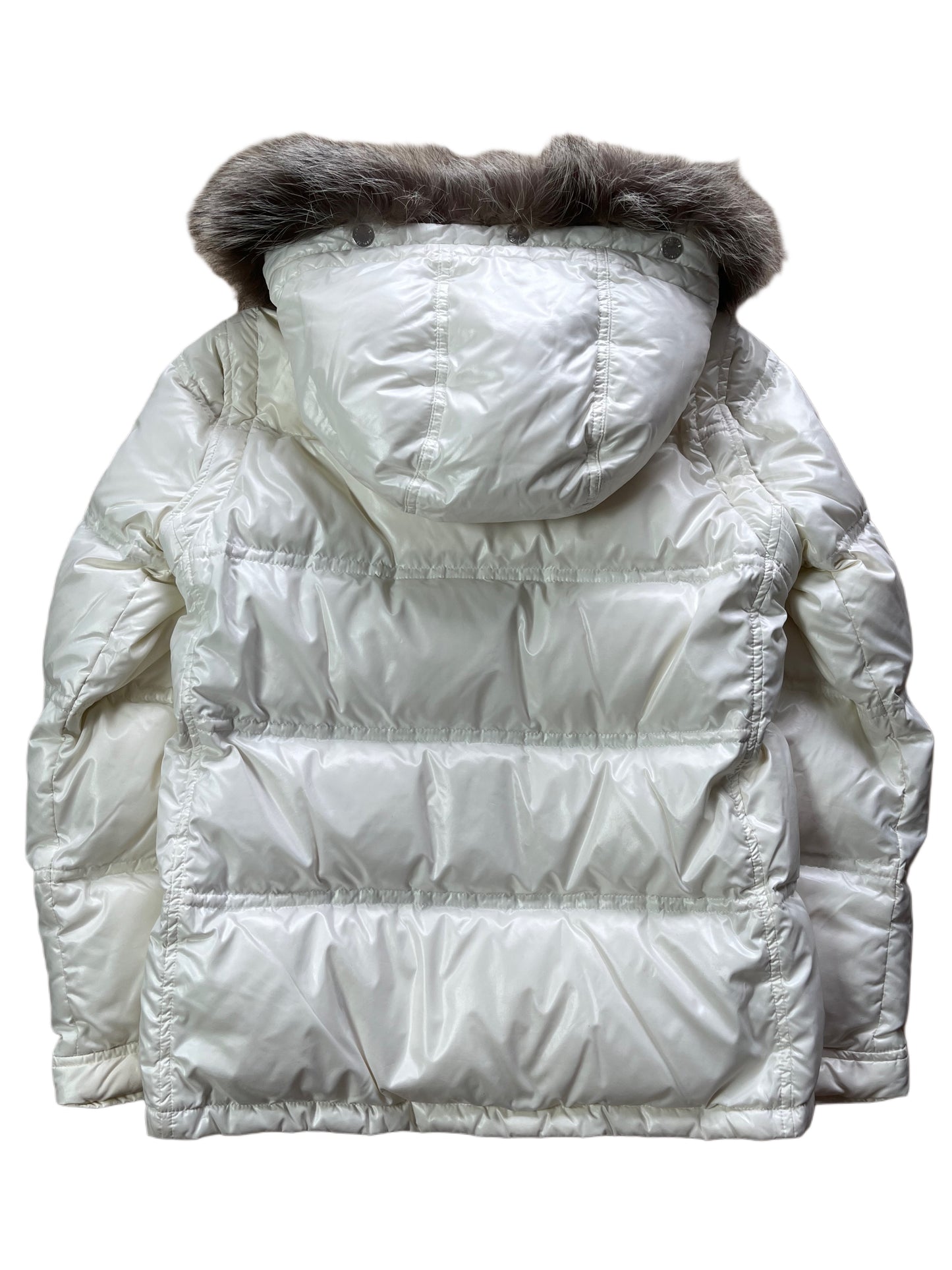 00’s BURBERRY made in Japan real fur down jacket (S/M) - white