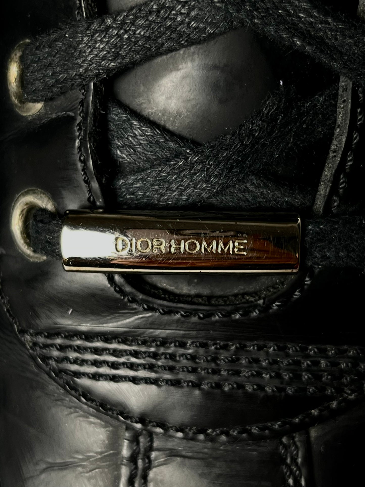 2010 Dior by Hedi Slimane high leather gat sneakers - EU 44 - black
