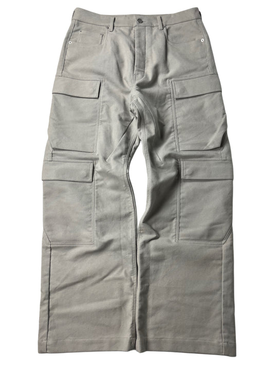 RICK OWENS CONCORDIANS DOUBLE CARGO JEANS - W32 - light gray
