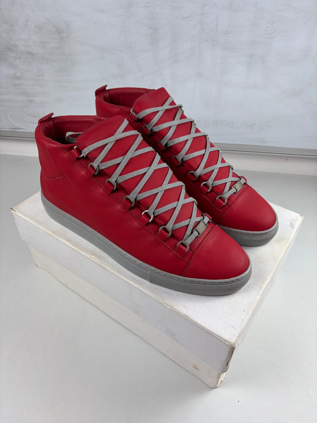 Balenciaga arena high tops - eu 45 / us 12 - red