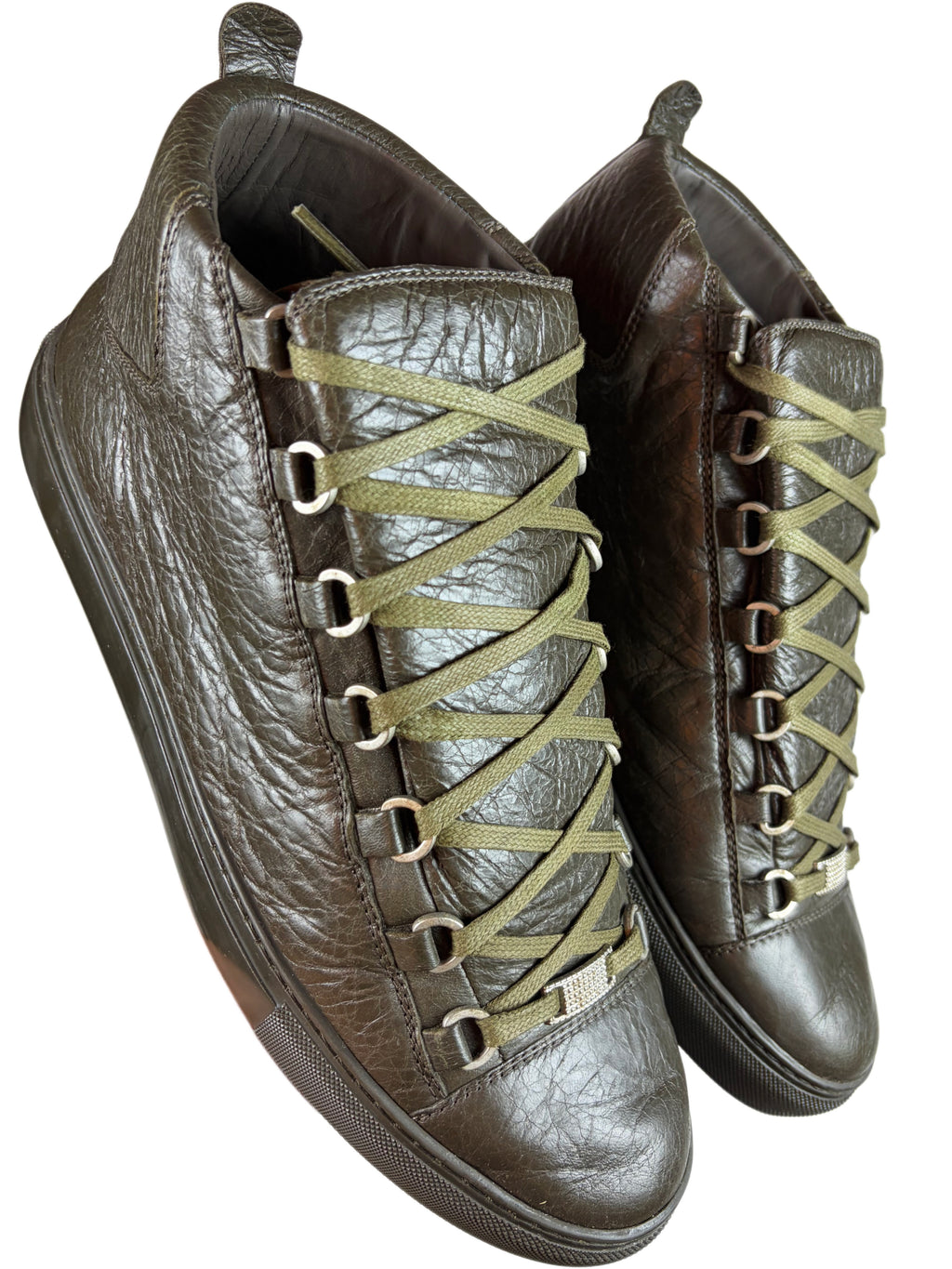 Balenciaga arena high tops - eu 43 / us 10 / uk 9 - olive green