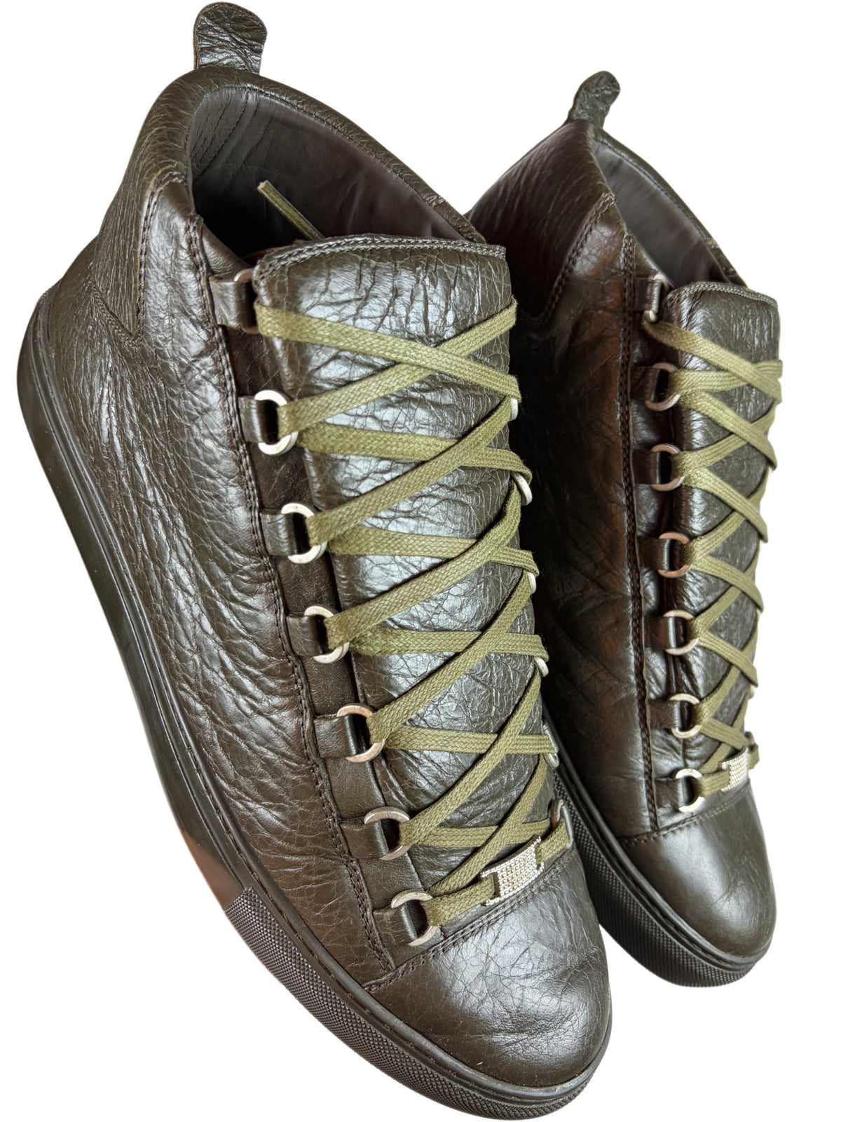 Balenciaga arena high tops - eu 43 / us 10 / uk 9 - olive green