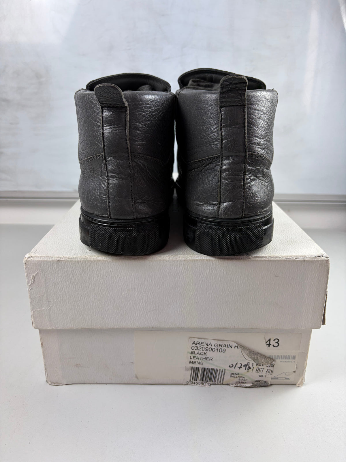 Balenciaga arena high tops - eu 43 / us 10 - grey