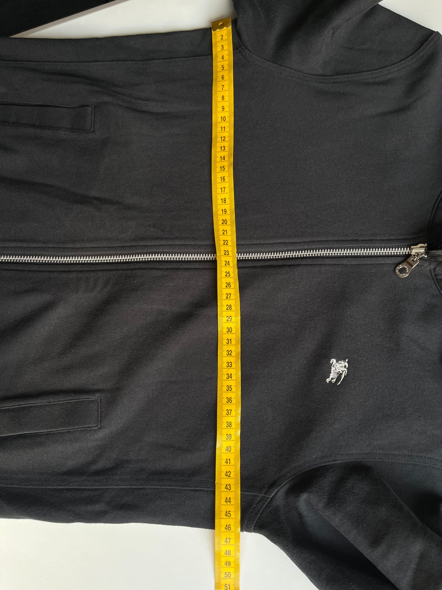00’s BURBERRY rabbit fur zip hoodie (S/M) - black