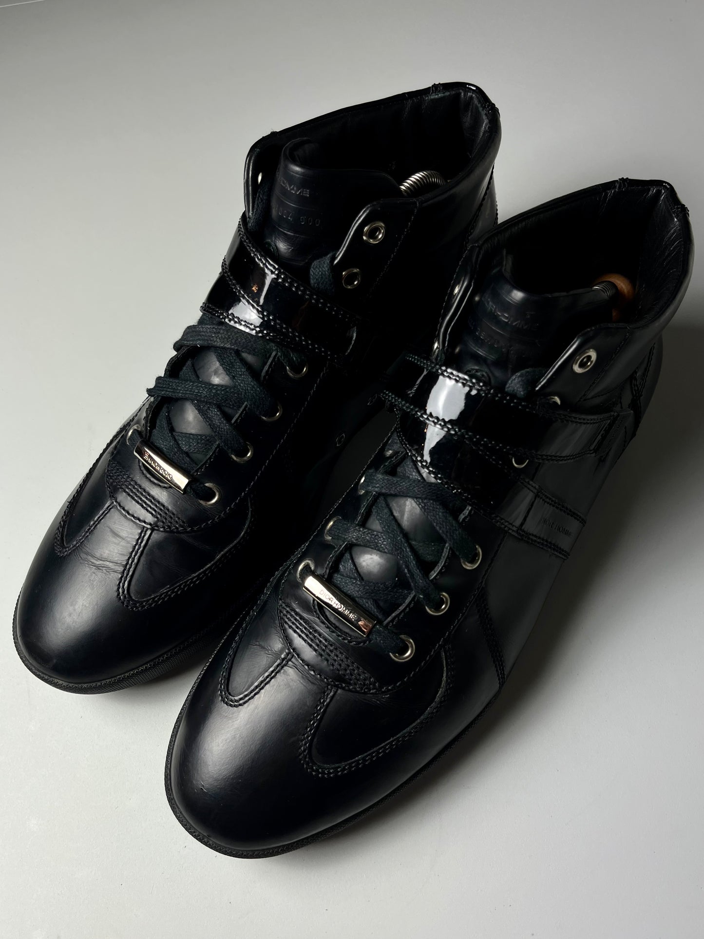2010 Dior by Hedi Slimane high leather gat sneakers - EU 44 - black