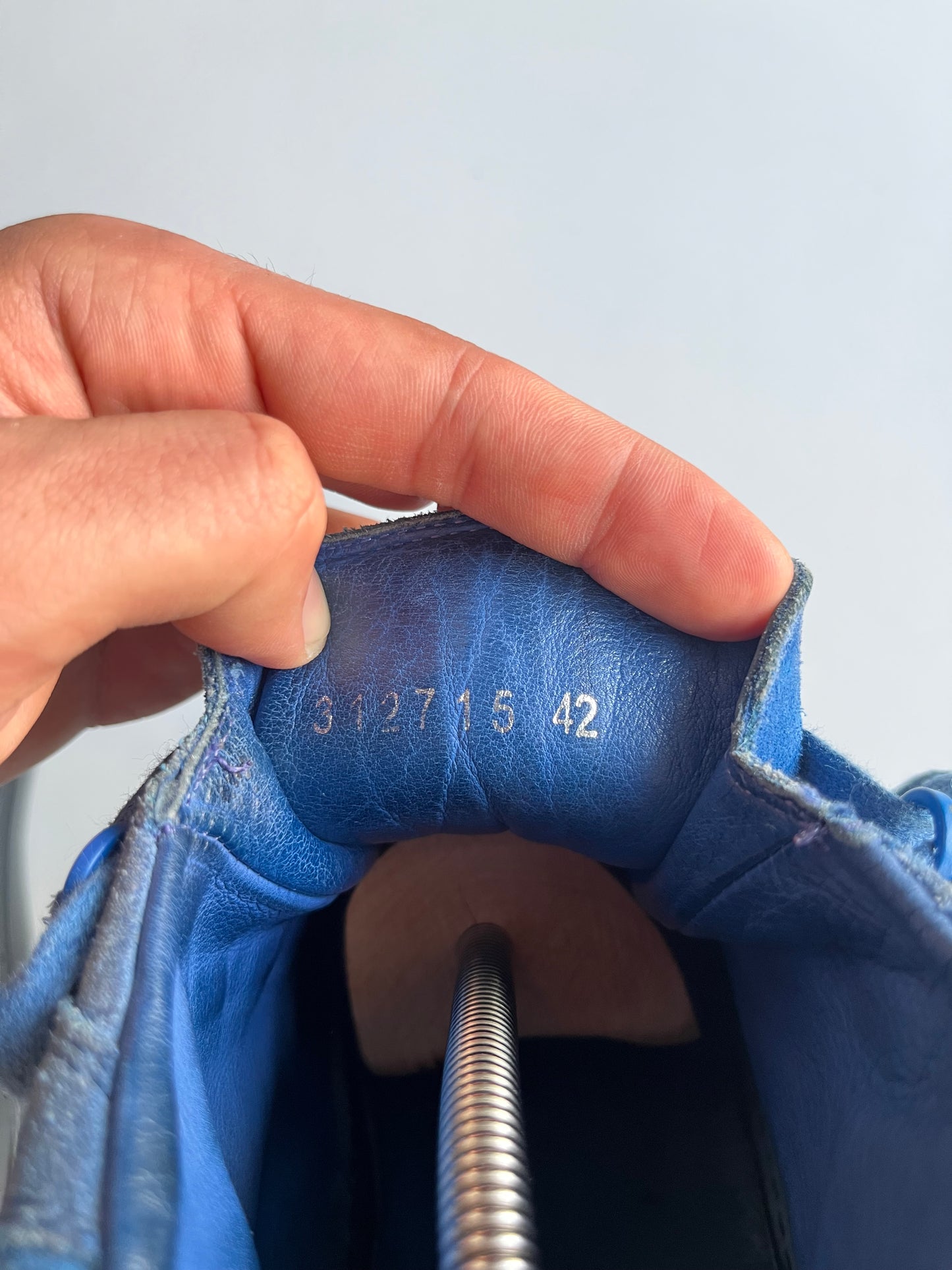 Balenciaga arena blue gradient high tops - eu 42 - blue