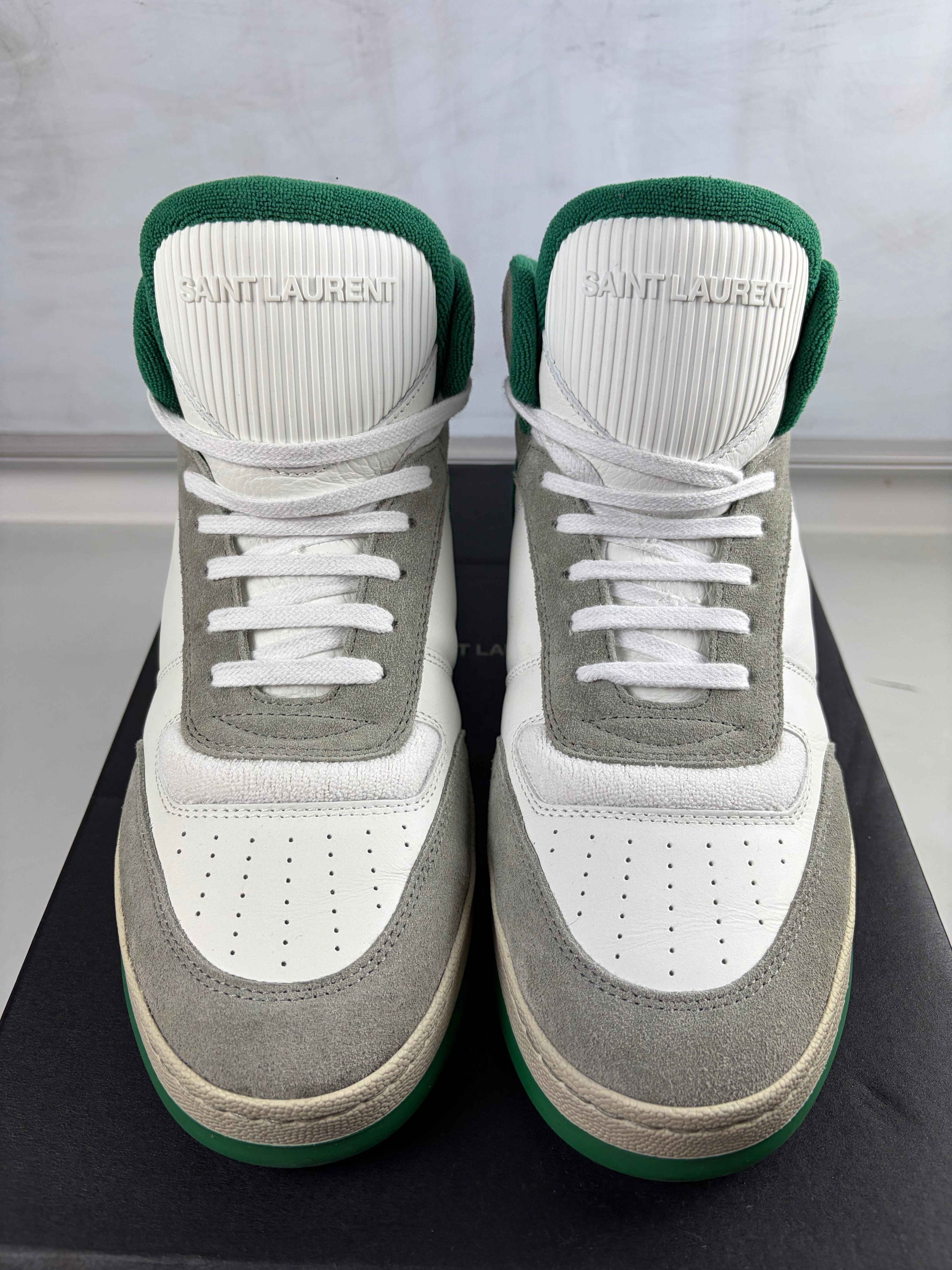 Saint Laurent SL/80 High-Top - eu 43 / us 10 - white & green