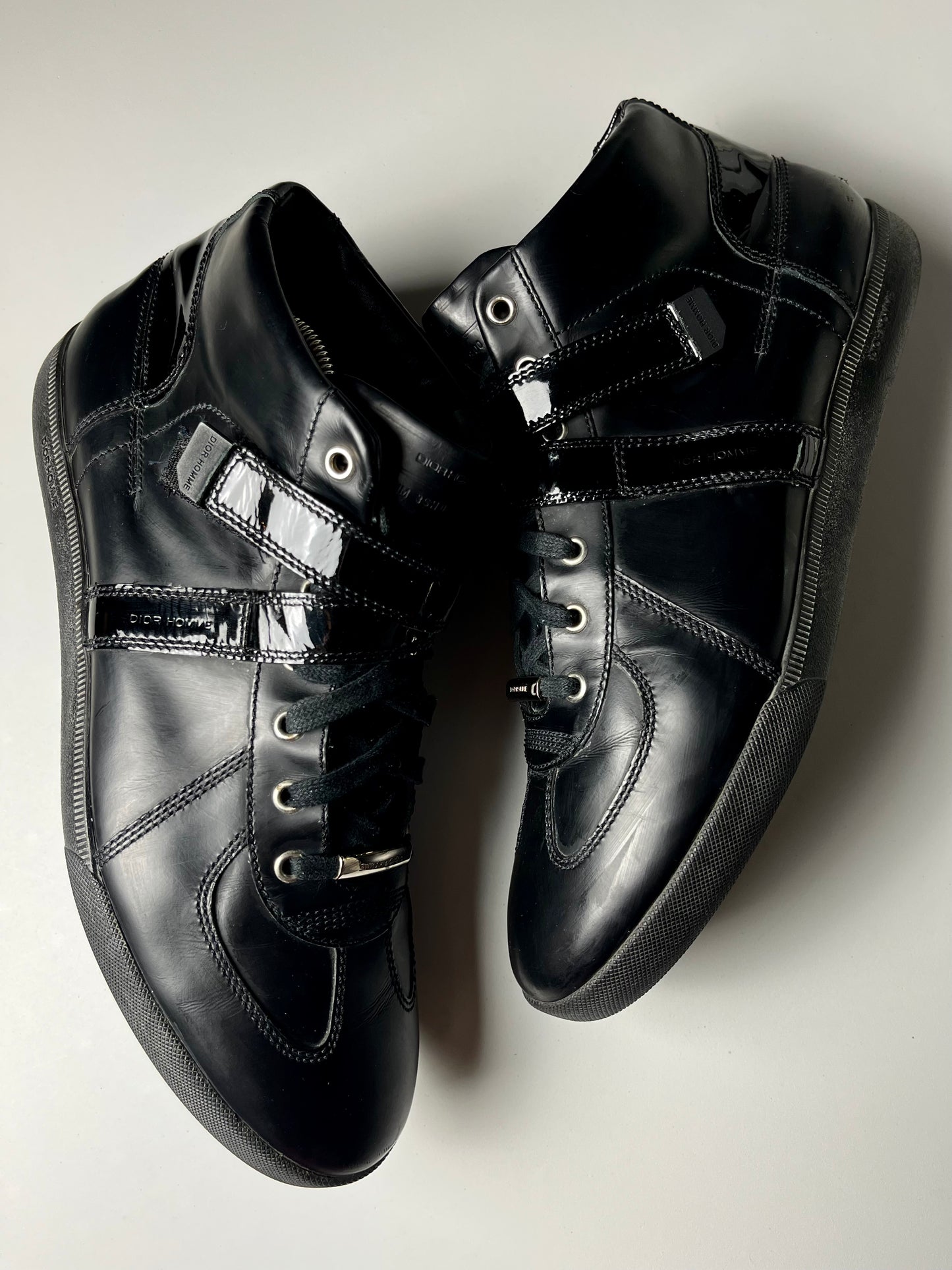 2010 Dior by Hedi Slimane high leather gat sneakers - EU 44 - black