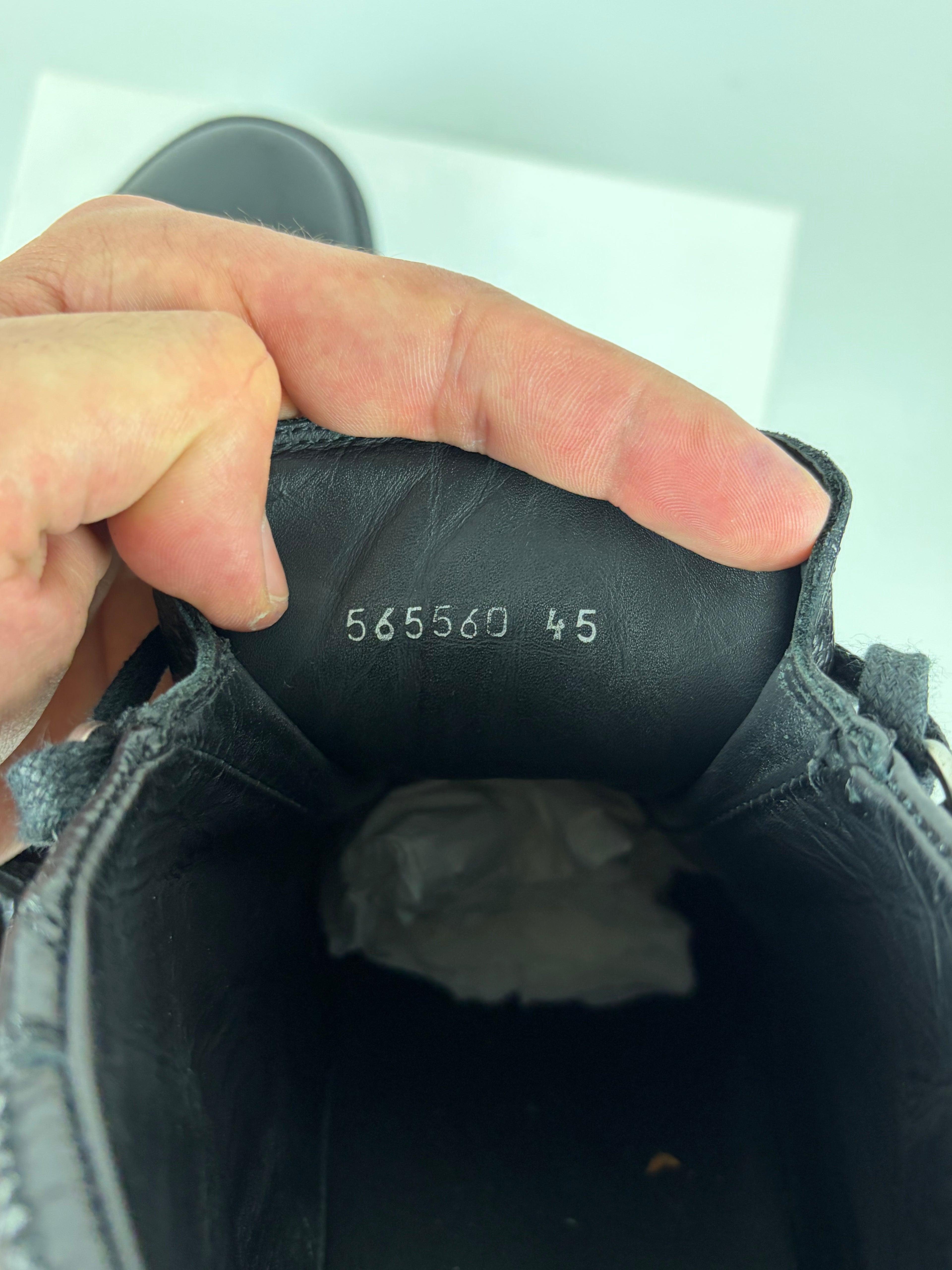 Balenciaga arena high tops - eu 45 / us 12 - black