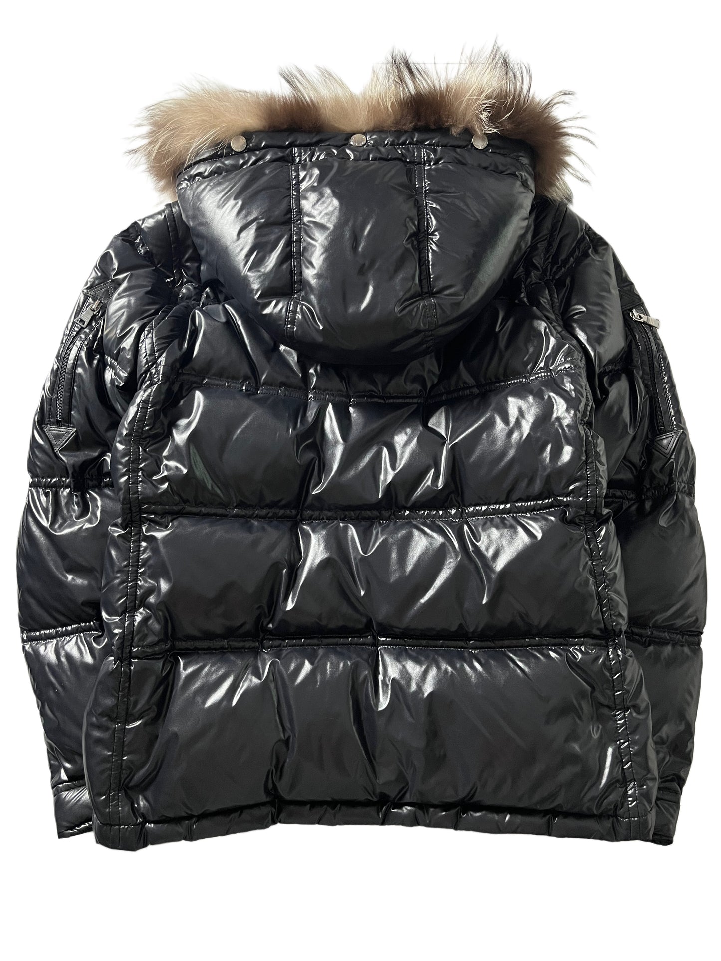 00’s BURBERRY made in Japan real fur down jacket (S/M) - black