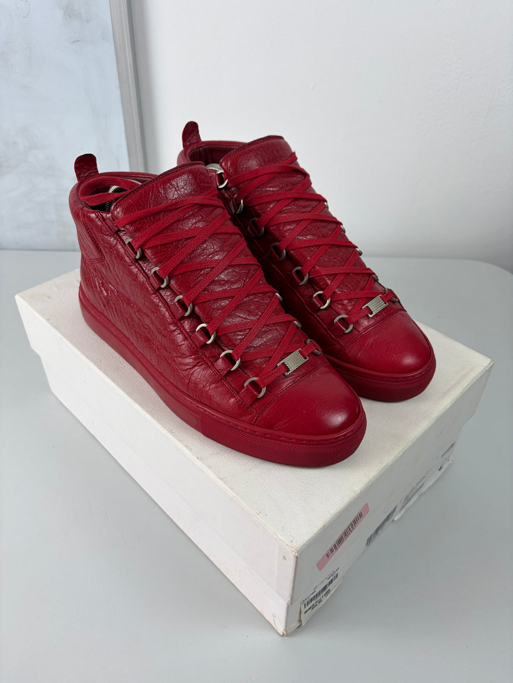 Balenciaga arena high tops - eu 41 / us 9 - red