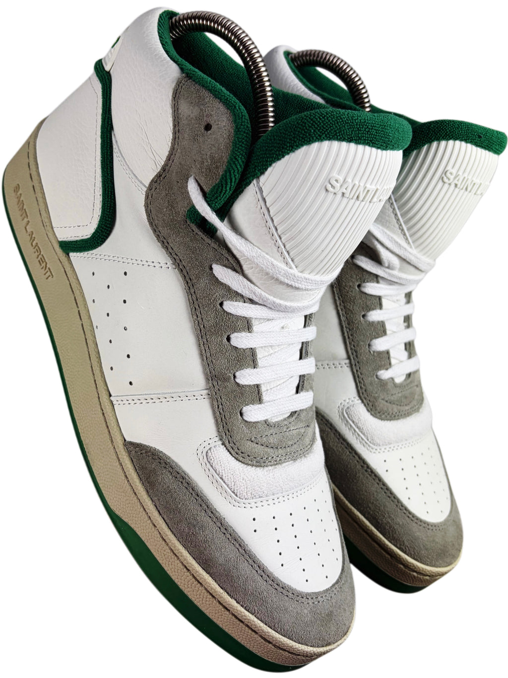 Saint Laurent SL/80 High-Top - eu 43 / us 10 - white & green