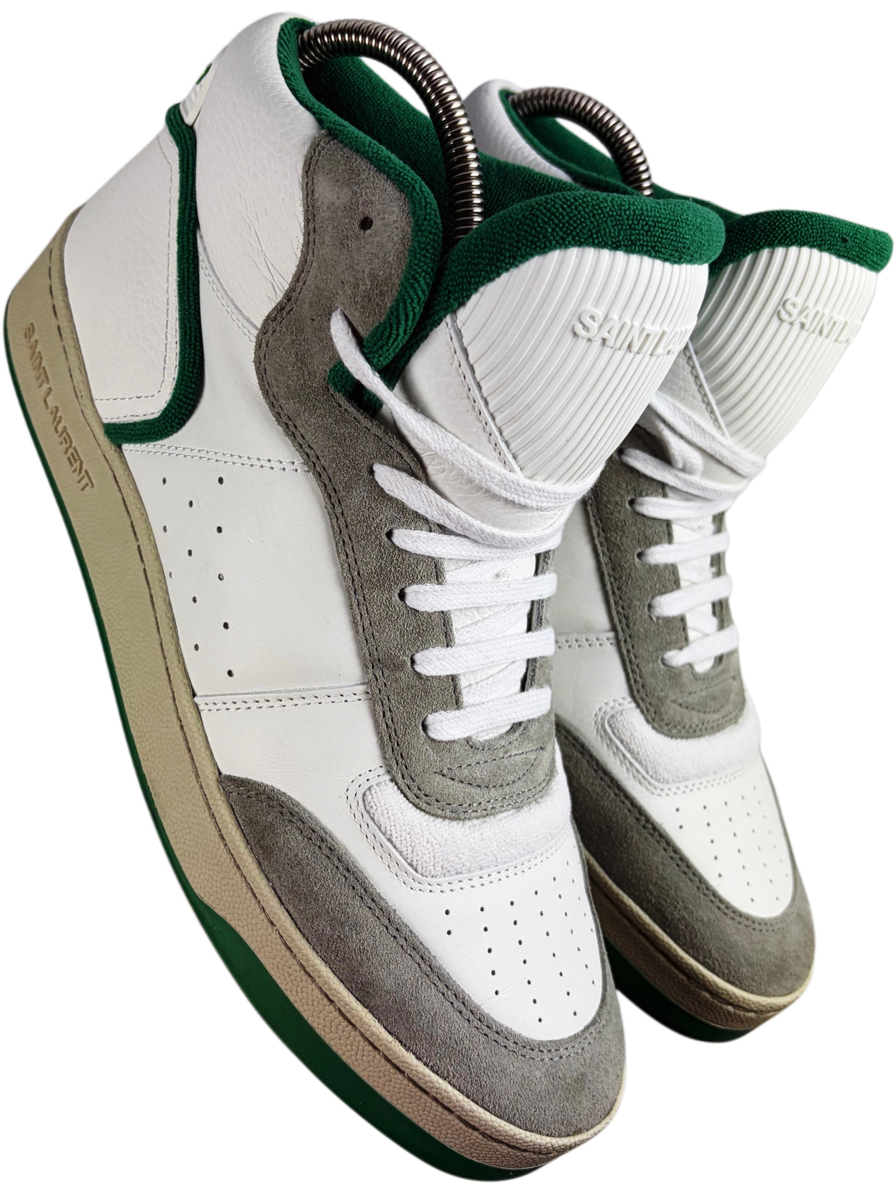 Saint Laurent SL/80 High-Top - eu 43 / us 10 - white & green