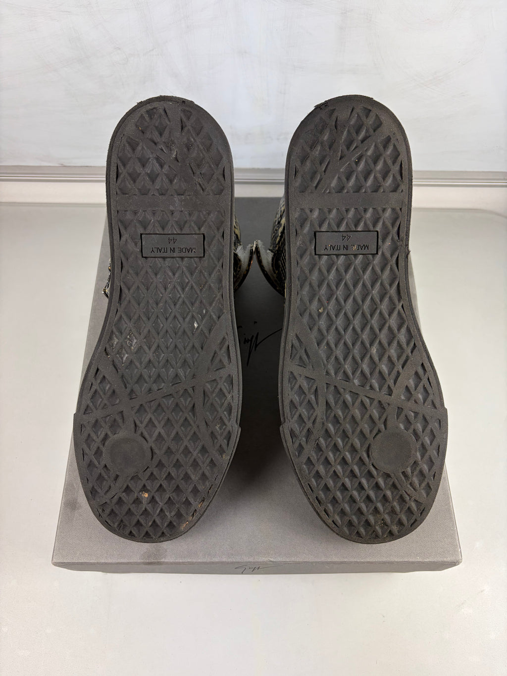 Giuseppe Zanotti Coby Python Embossed skin high tops - eu 44 / us 11