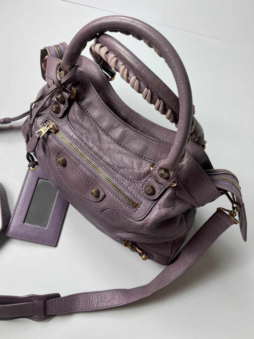 2012 BALENCIAGA
Glycine Lambskin Leather Giant 12 Rose Gold Town Bag