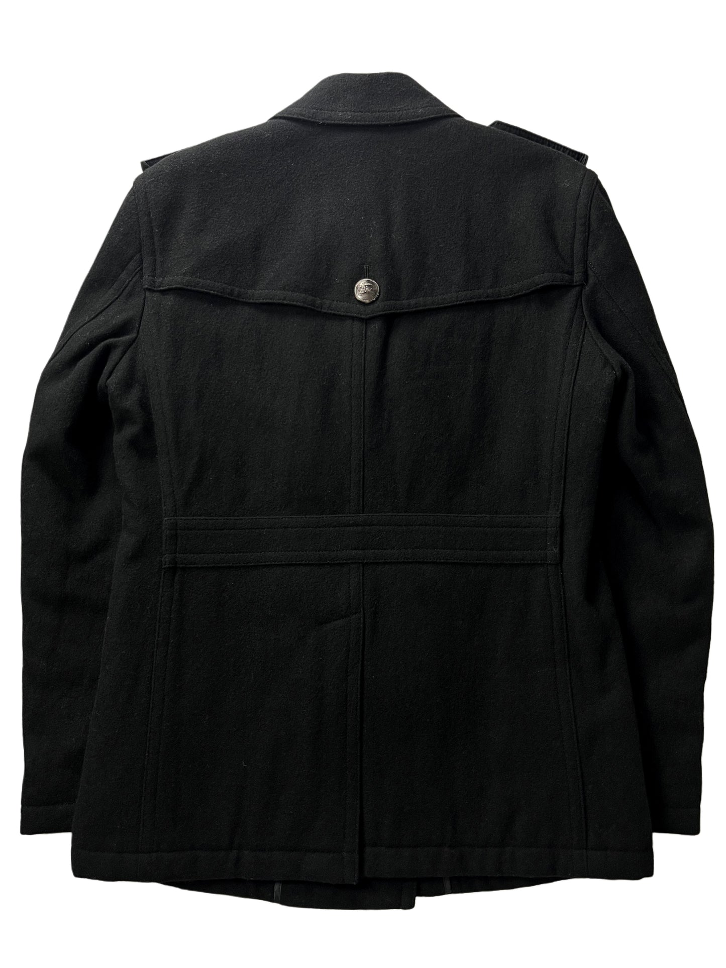 00’s BURBERRY wool Napoleon jacket (S/M) - black