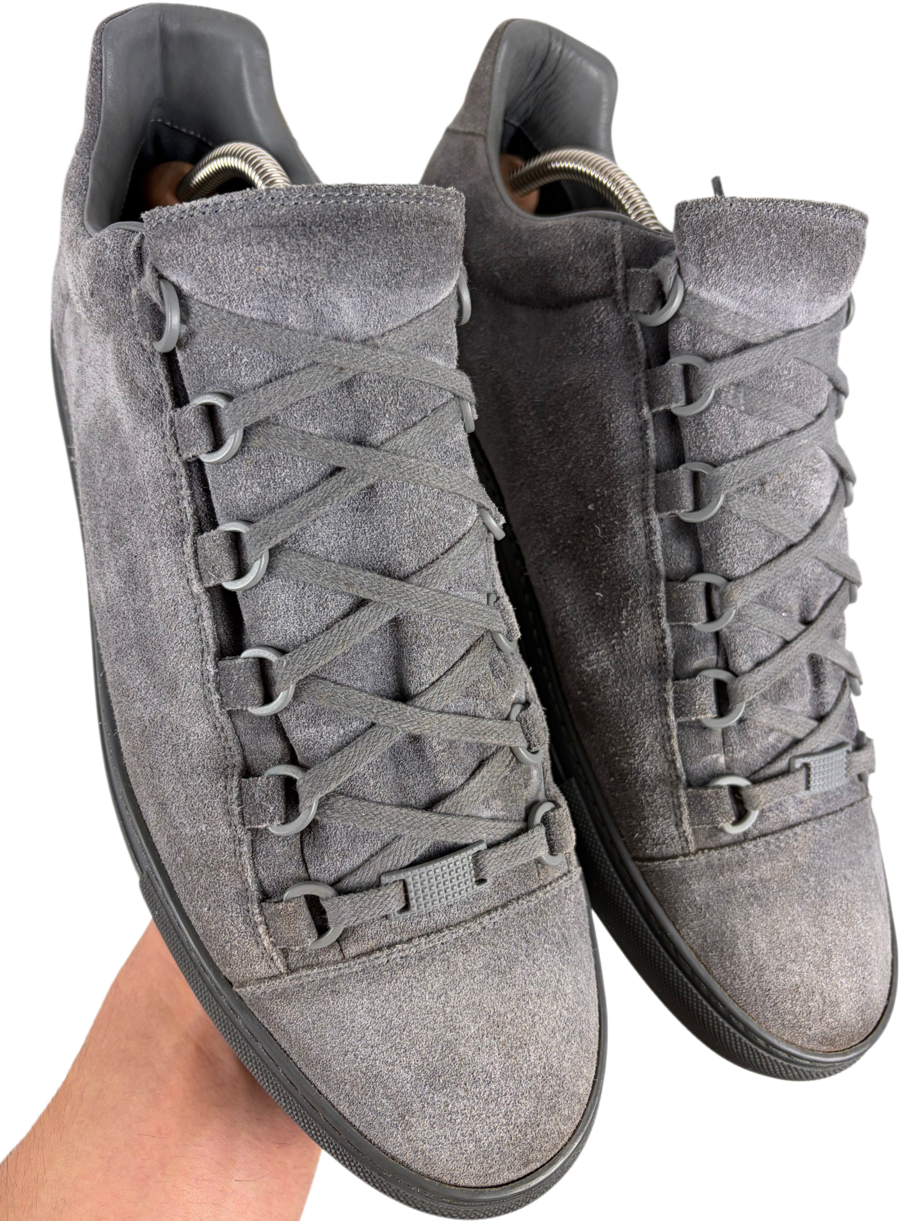Balenciaga arena suede low - eu 43 / us 10 - grey