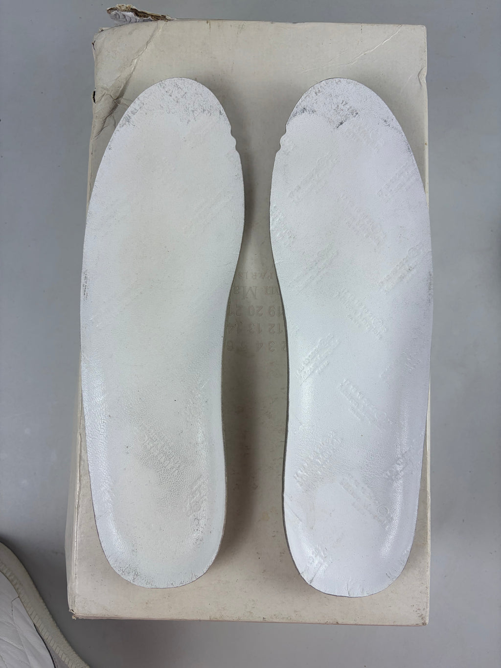 Maison Margiela high top suede & leather gats - eu 40 / us 7 - white