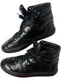 Balenciaga embossed croc leather high tops - Eu 43 - black