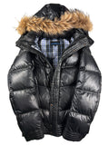 00’s BURBERRY made in Japan real fur down jacket (LL/XL) - black