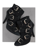 2009 BALMAIN x Giuseppe Zanotti suede ankle boots - size - eu 37 / us 7 / uk 4 - black