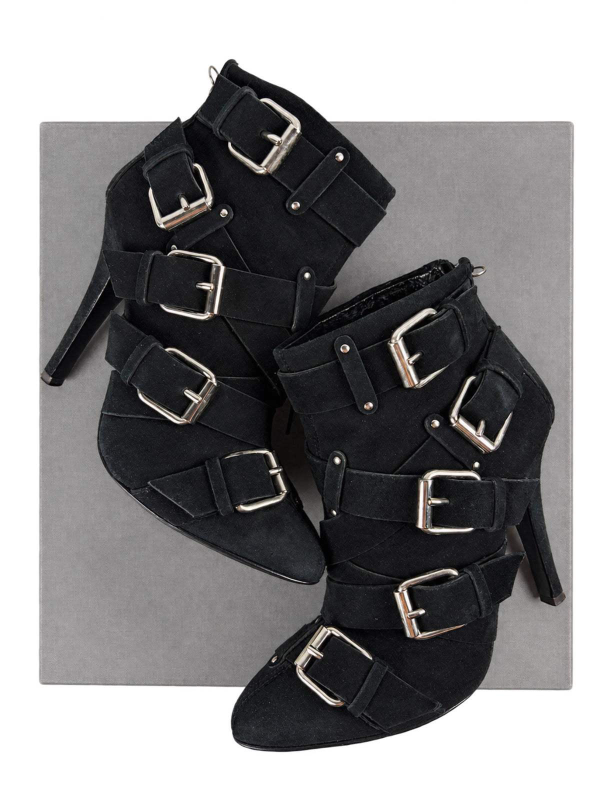 2009 BALMAIN x Giuseppe Zanotti suede ankle boots - size - eu 37 / us 7 / uk 4 - black