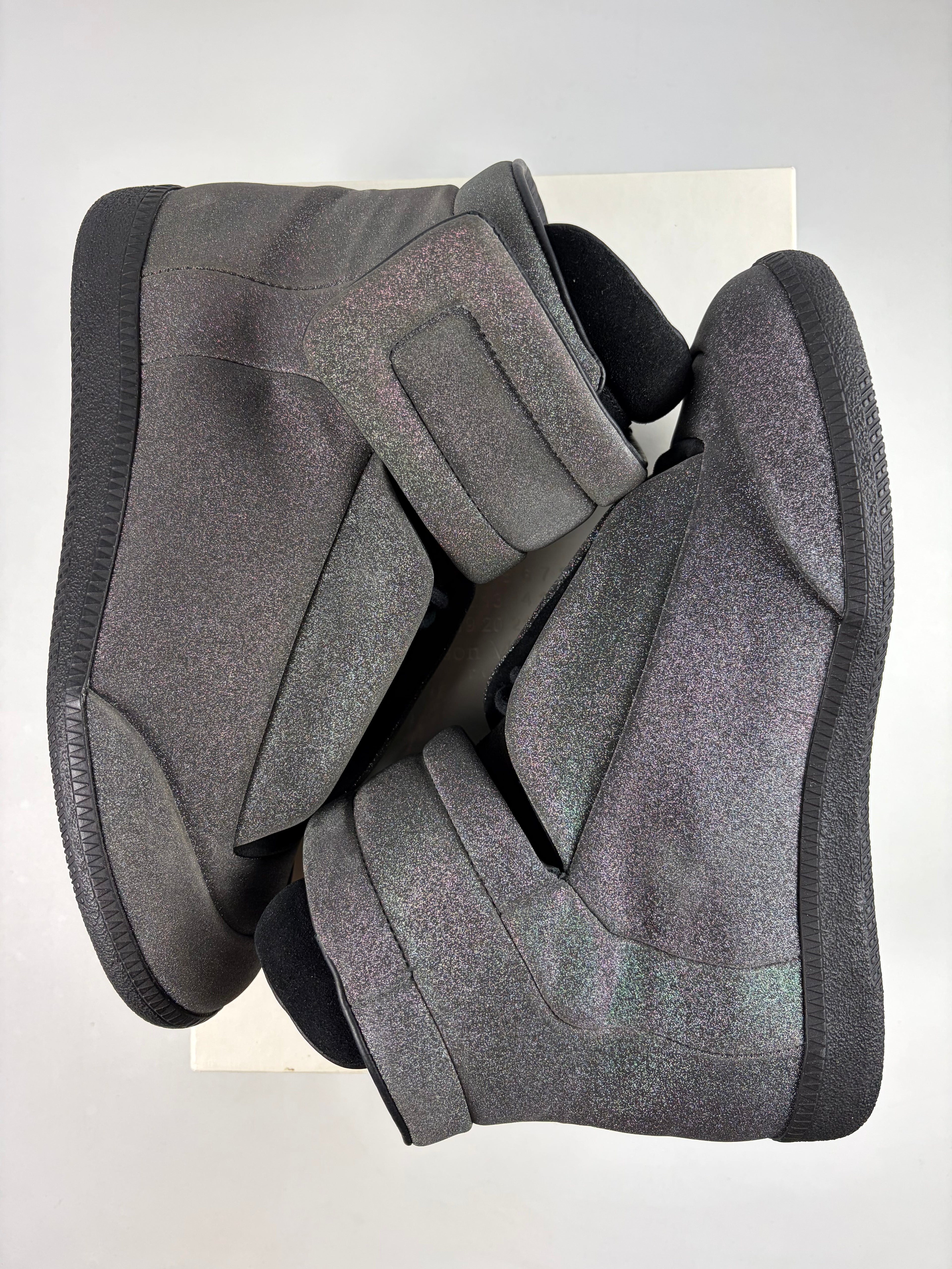 Maison Margiela Future ‘Grey Glitter’ high tops - eu 41 / us 8 - DEADSTOCK