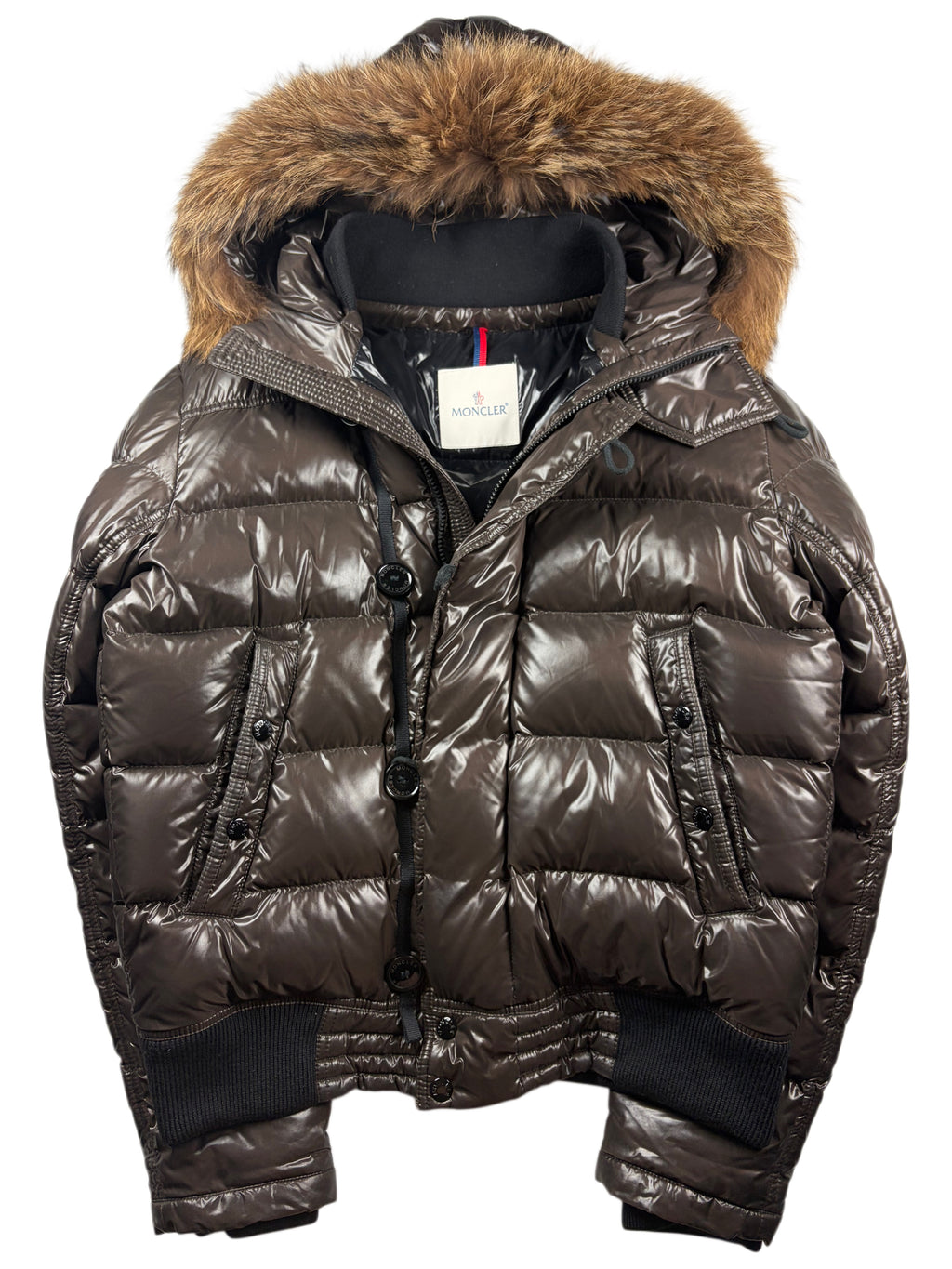 2010’s MONCLER ‘Veyle’ real coyote fur down jacket - men’s size 3 (L) - brown