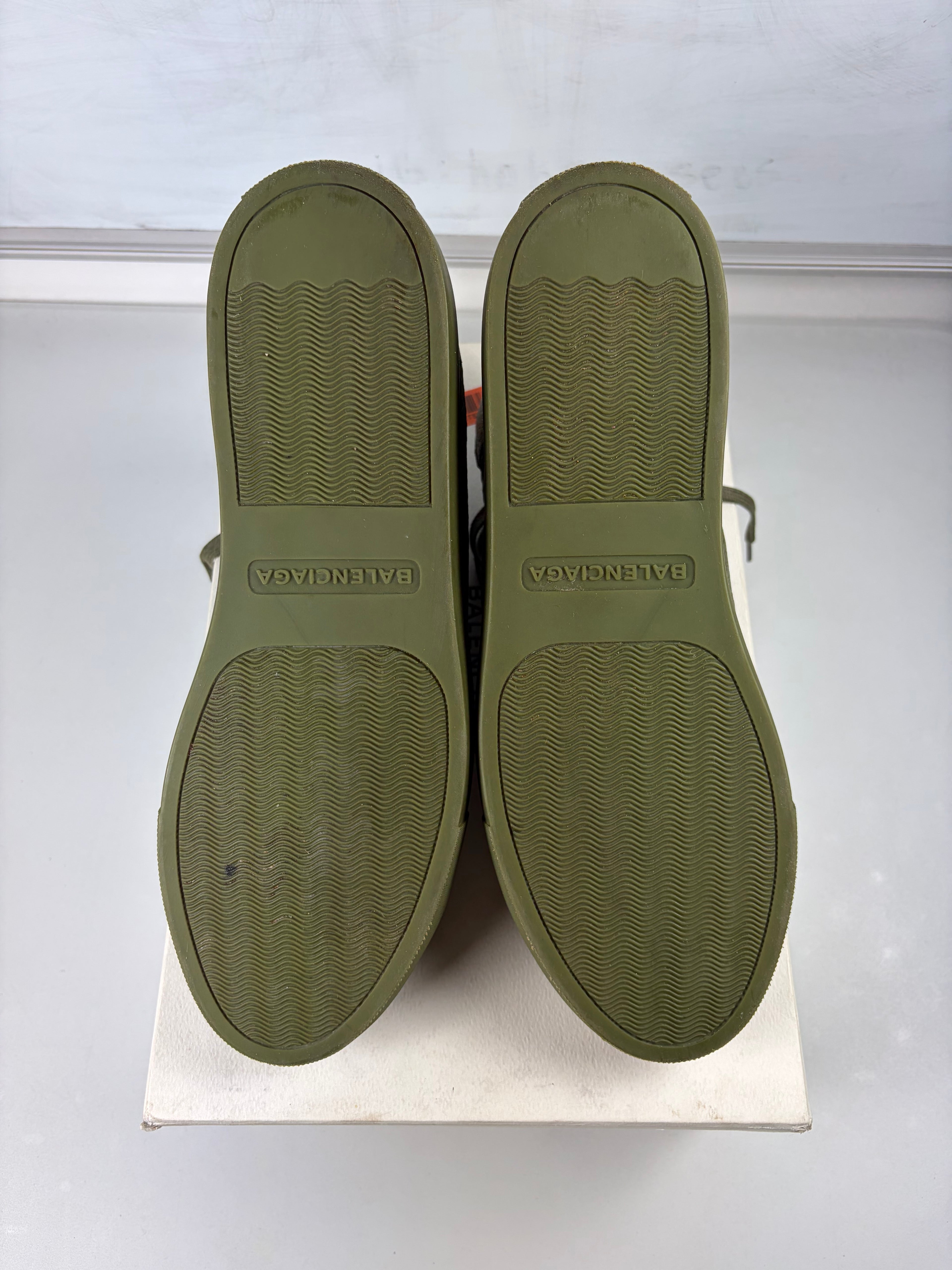 Balenciaga arena high tops - eu 43 / us 10 - khaki green