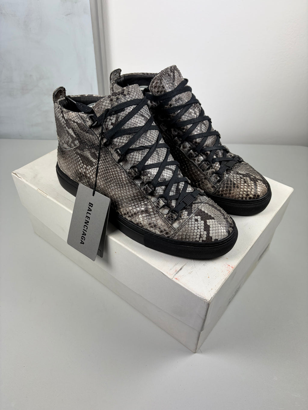 Balenciaga arena Python Skin high tops - eu 41 / us 9