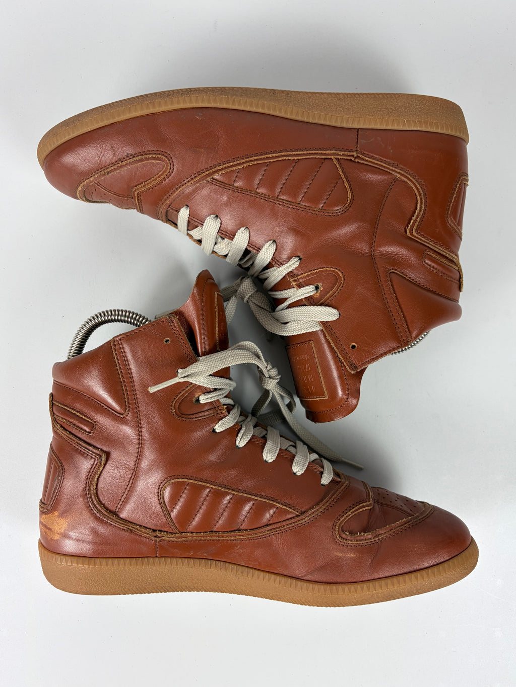 2012 Maison Margiela leather high top GAT sneakers - eu 41 - brown