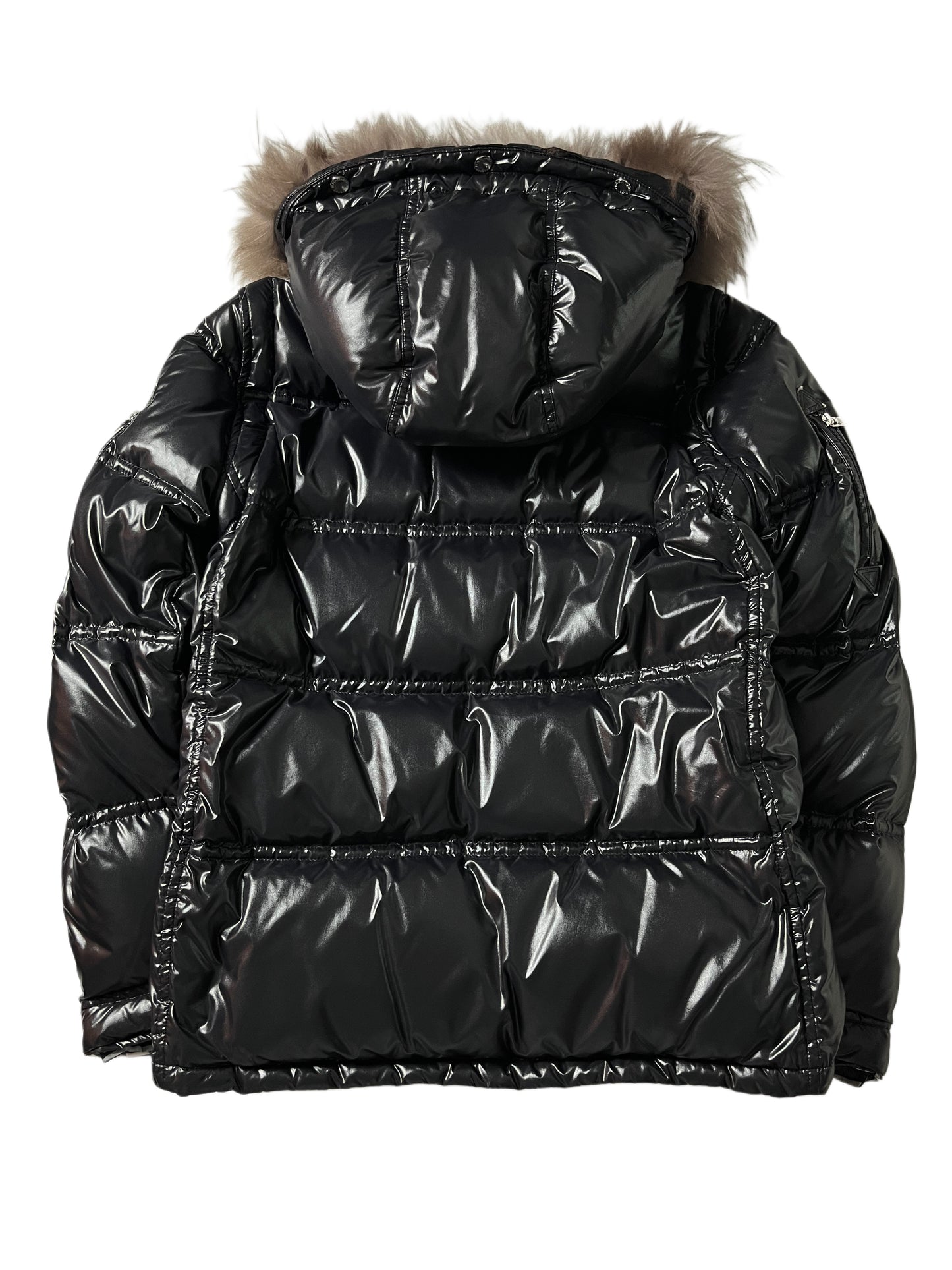 00’s BURBERRY made in Japan real fur down jacket (M/L) - black