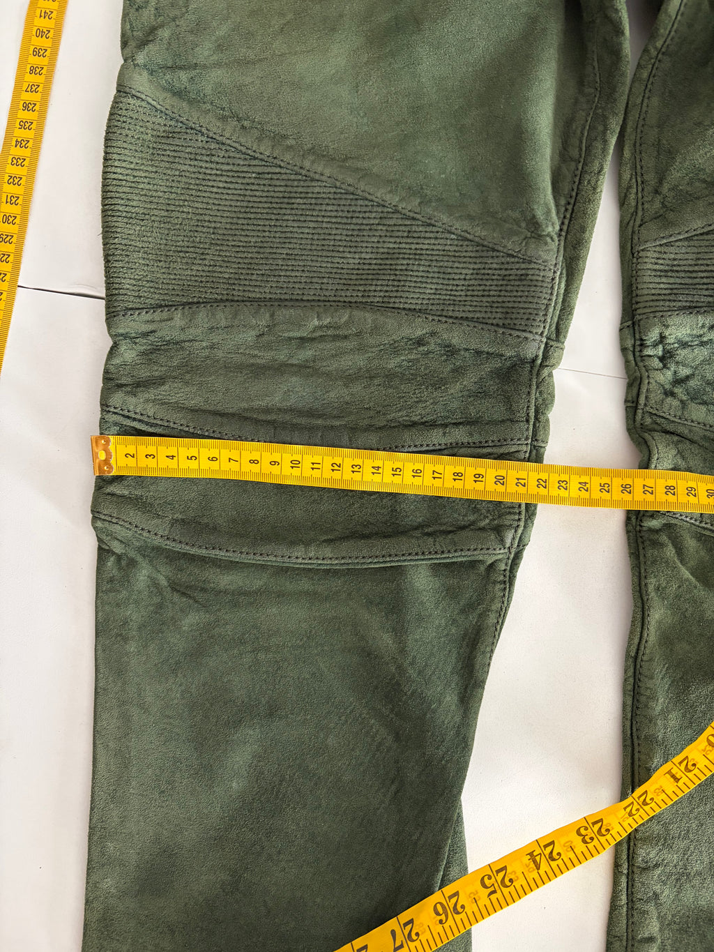 2012 BALMAIN lambskin leather suede biker pants - 33 - fits bigger