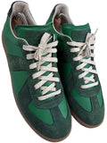 Maison Margiela low top suede & leather gats - eu 44 / us 11 - green