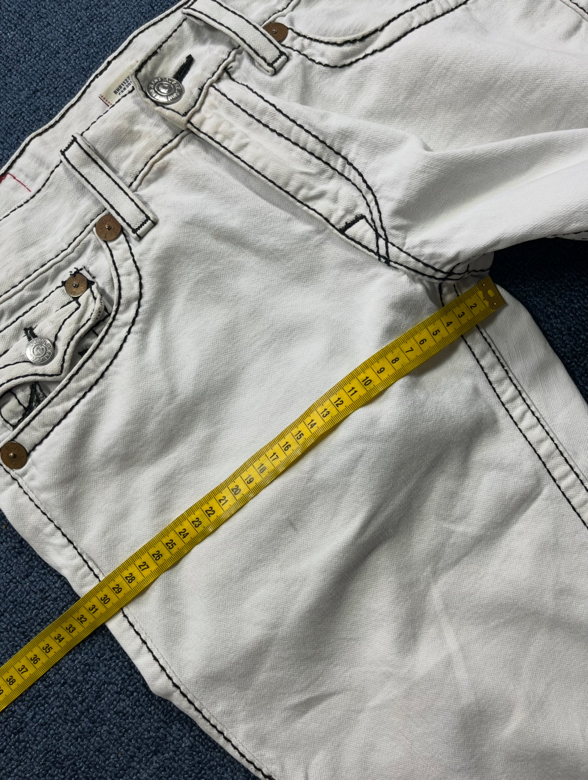 TRUE RELIGION RAINBOW RICKY white jeans (34)