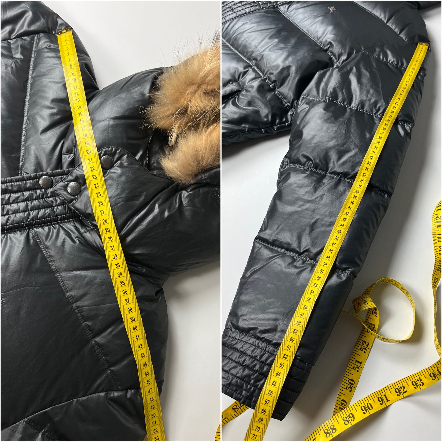 00’s BURBERRY made in Japan real fur down jacket (LL/XL) - black
