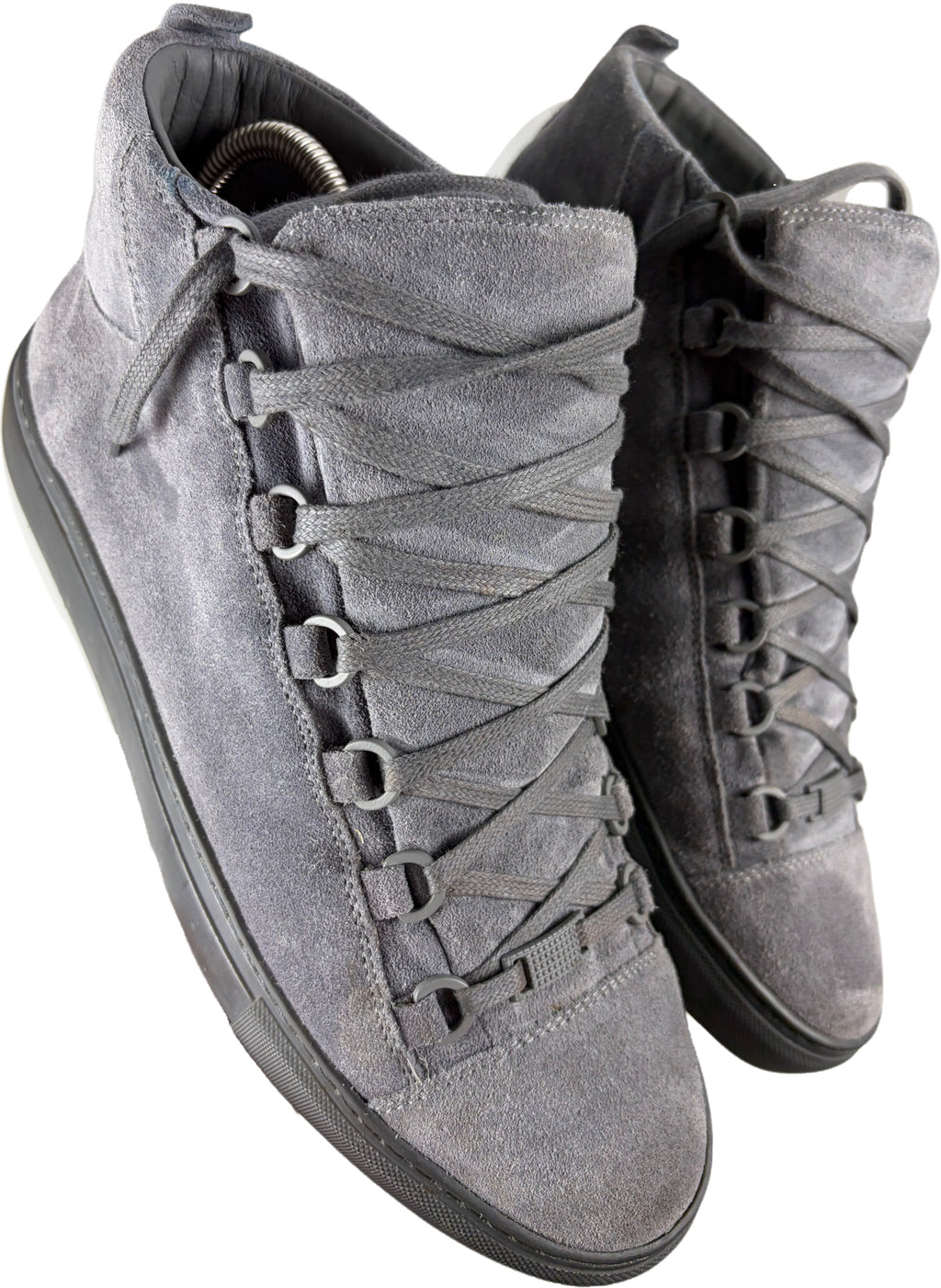 Balenciaga arena suede high tops - eu 42 / us 9 - grey