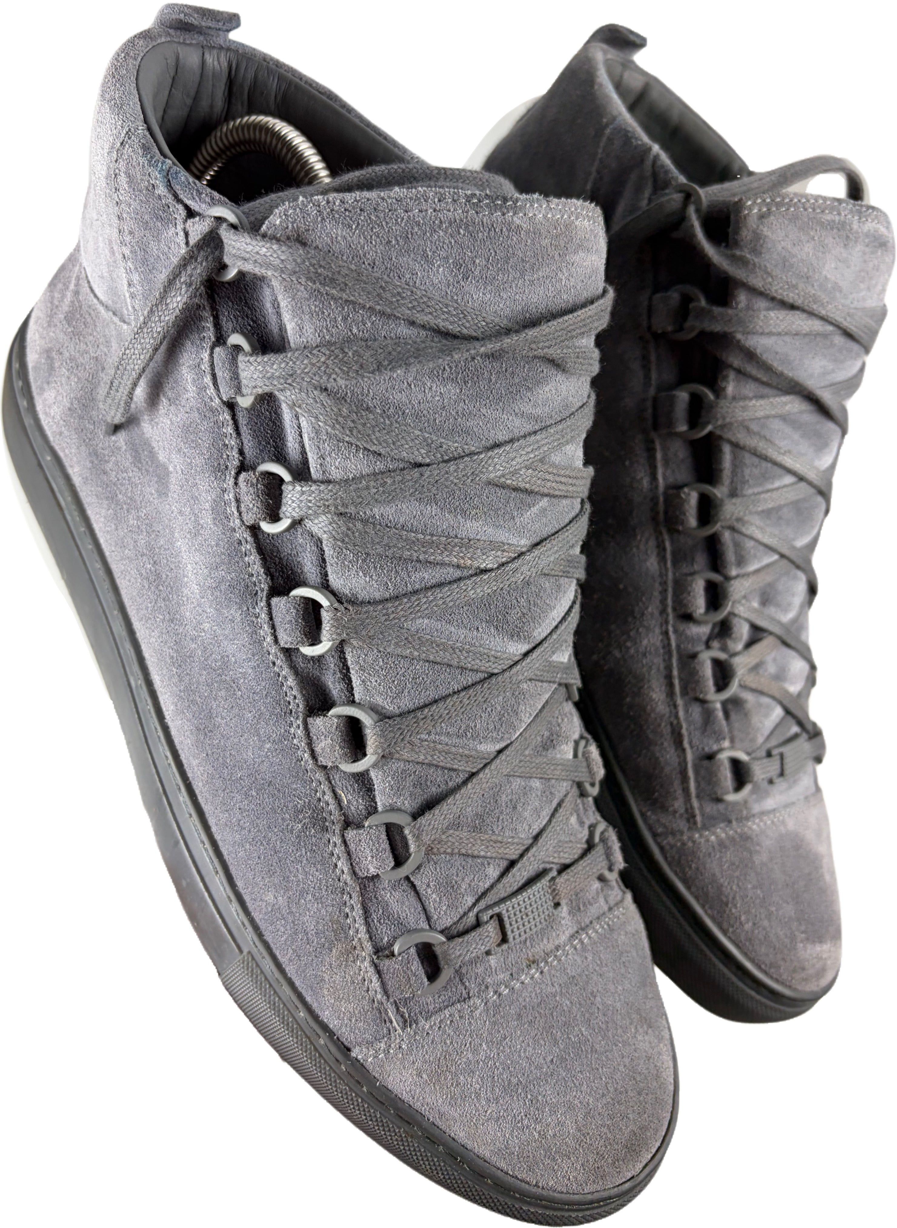 Balenciaga arena suede high tops - eu 42 / us 9 - grey